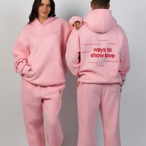 Pink 'Ways to Show Love' Graphic Hoodie